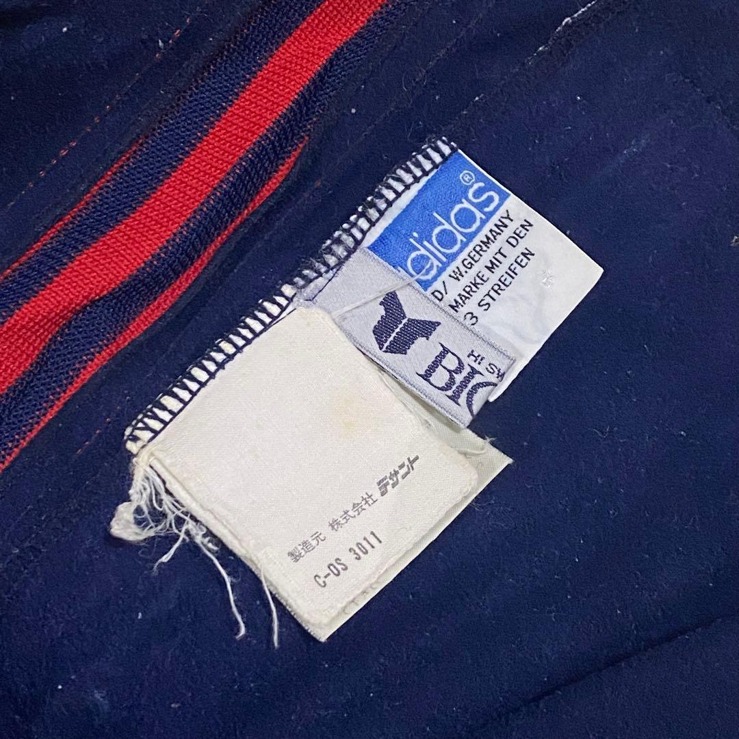 ◎70~80s デサント製 adidas トラックパンツ XL相当 ネイビー