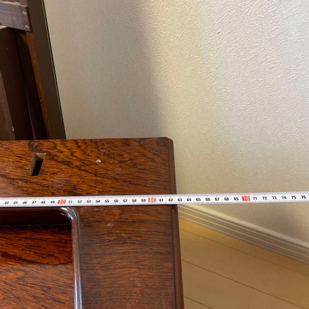 木製鏡台　 銅引鏡 エミミラー　昭和レトロ