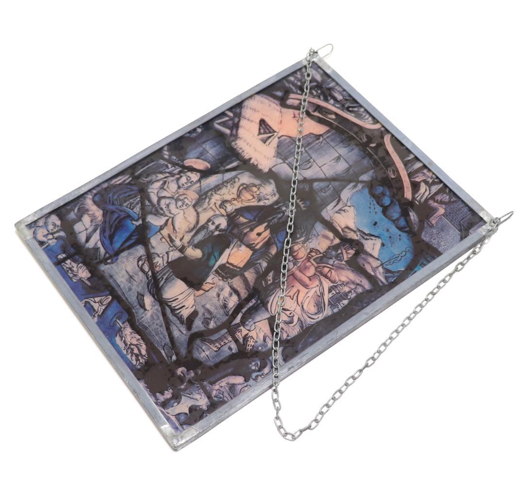 東方三博士の礼拝 ヴィンテージ ステンドグラス マギ キリスト 誕生 アメリカ製