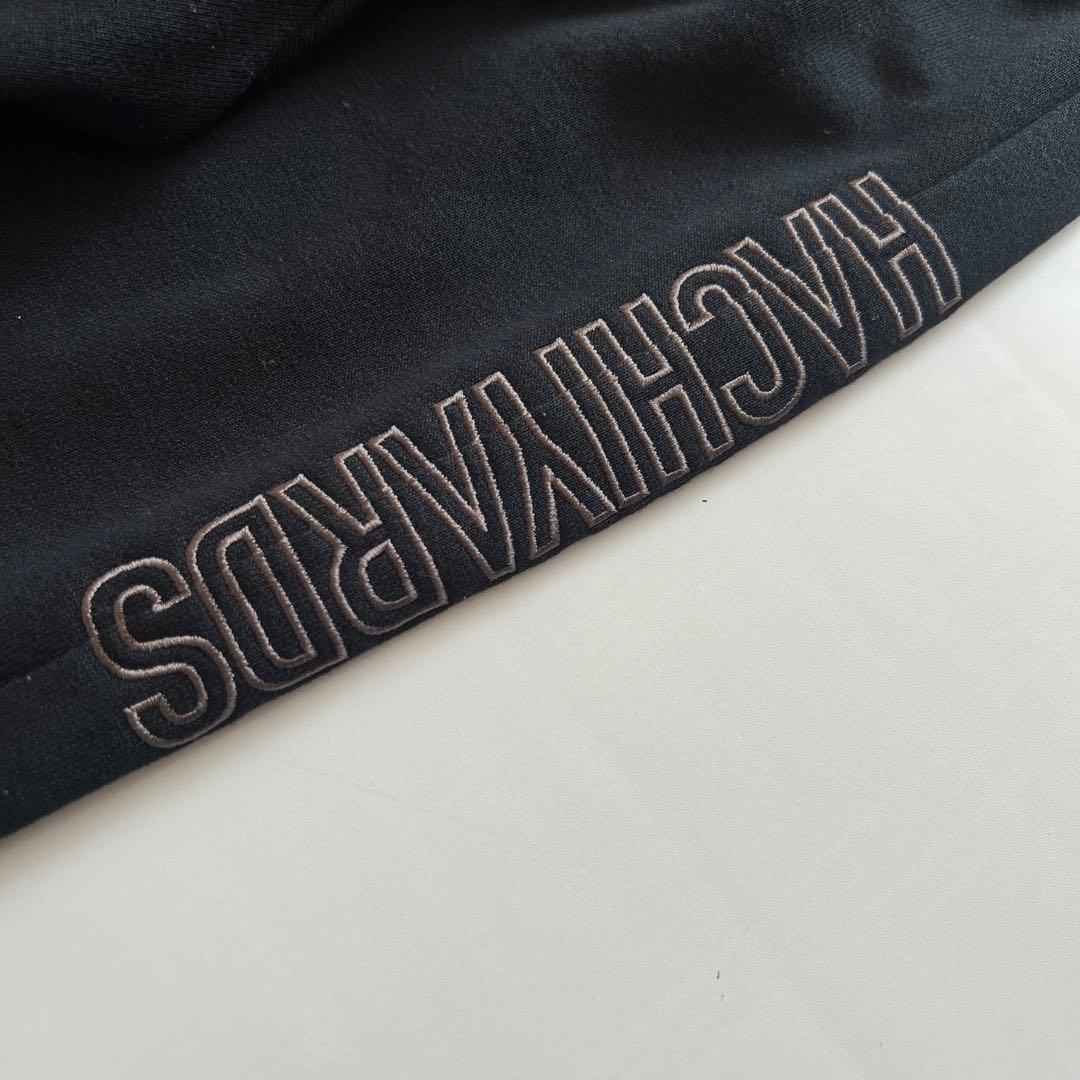 8YARDS ハチヤーズ　パーカー　ロゴ　ゴルフ　メンズ　L 黒　プルオーバー