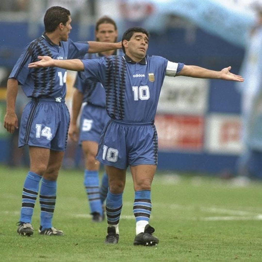 【アルゼンチン代表】 adidas 古着 サッカー 94年 ユニフォーム 2XL