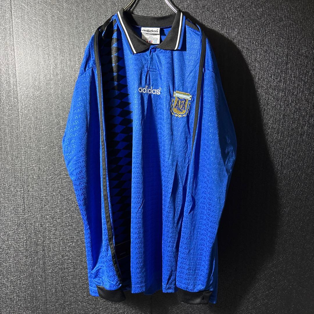 【アルゼンチン代表】 adidas 古着 サッカー 94年 ユニフォーム 2XL