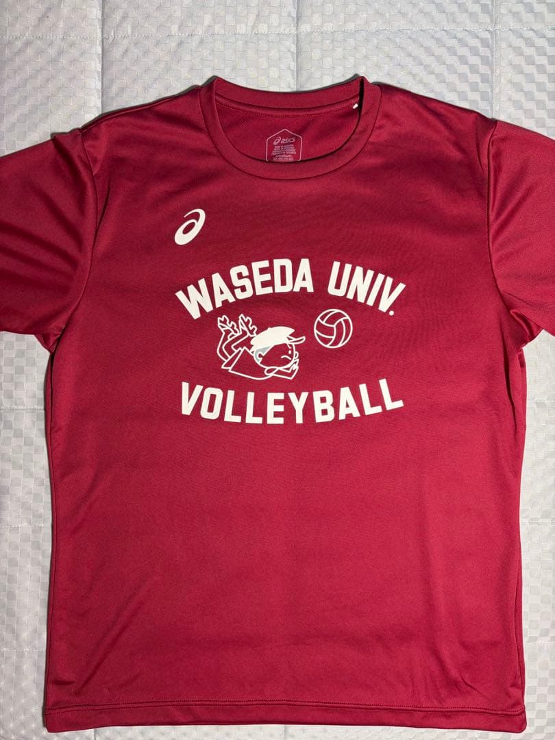 激レア 早稲田大学バレーボール ふくちゃん練習着ASICS シャツ 3XL