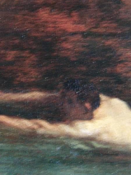 ジャン＝フランソワ・ミレー 、泳ぐ人たち、希少な額装用画集より