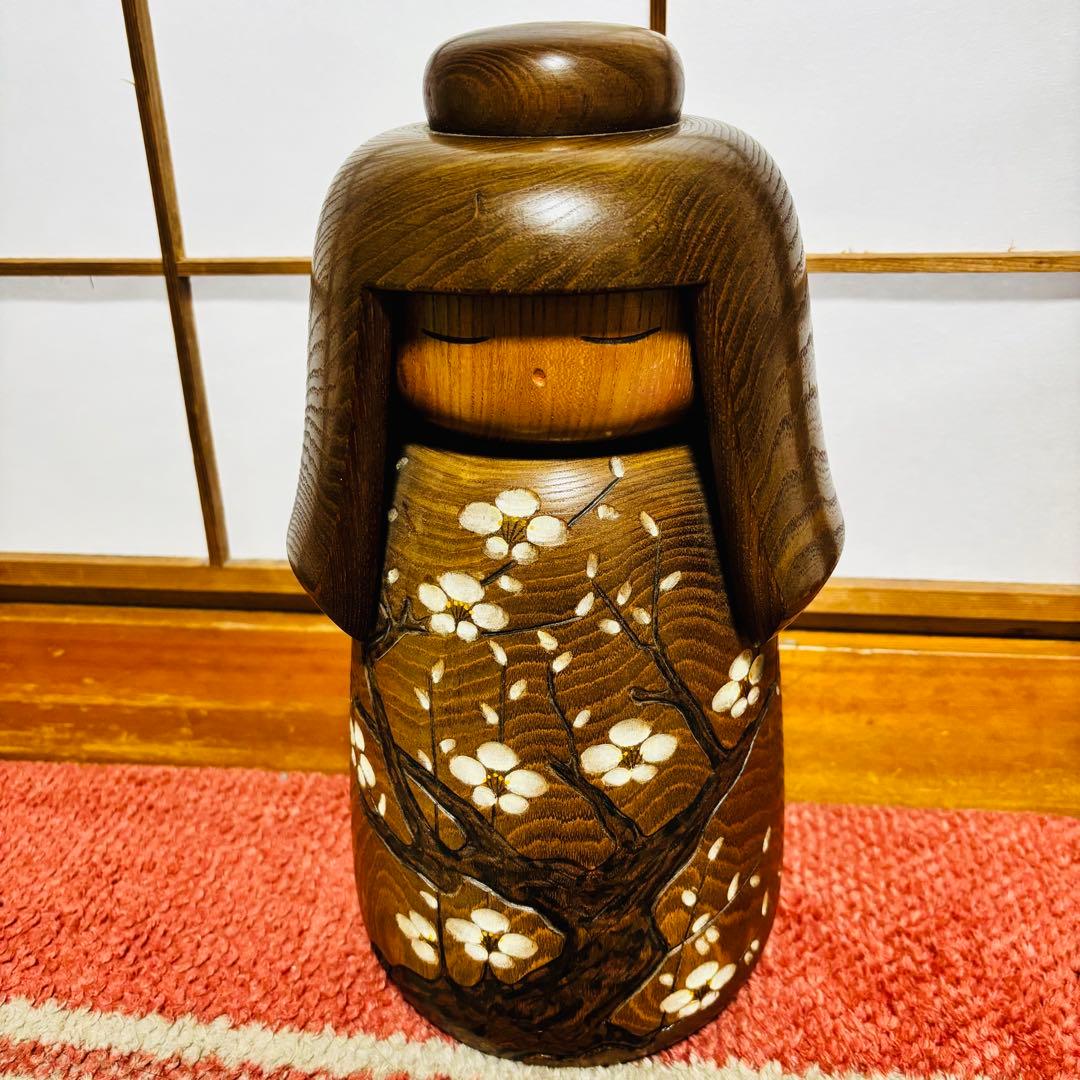 創作こけし 竹田大介 梅路 木札付き 木地こけし 民芸 昭和レトロ インテリ