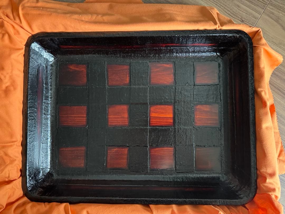 kurosawa7356 角偉三郎　輪島塗　大菜盆　未使用保管品