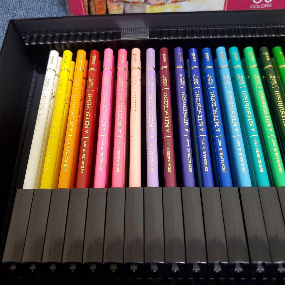 h391☆uni☆色鉛筆100色セット☆ハードケース☆60色セット新品☆現品のみ