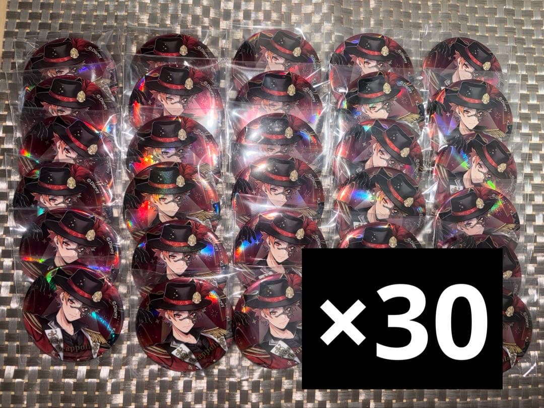 ツイステ　オーロラメタル缶バッジ　エース・トラッポラ プレイフル