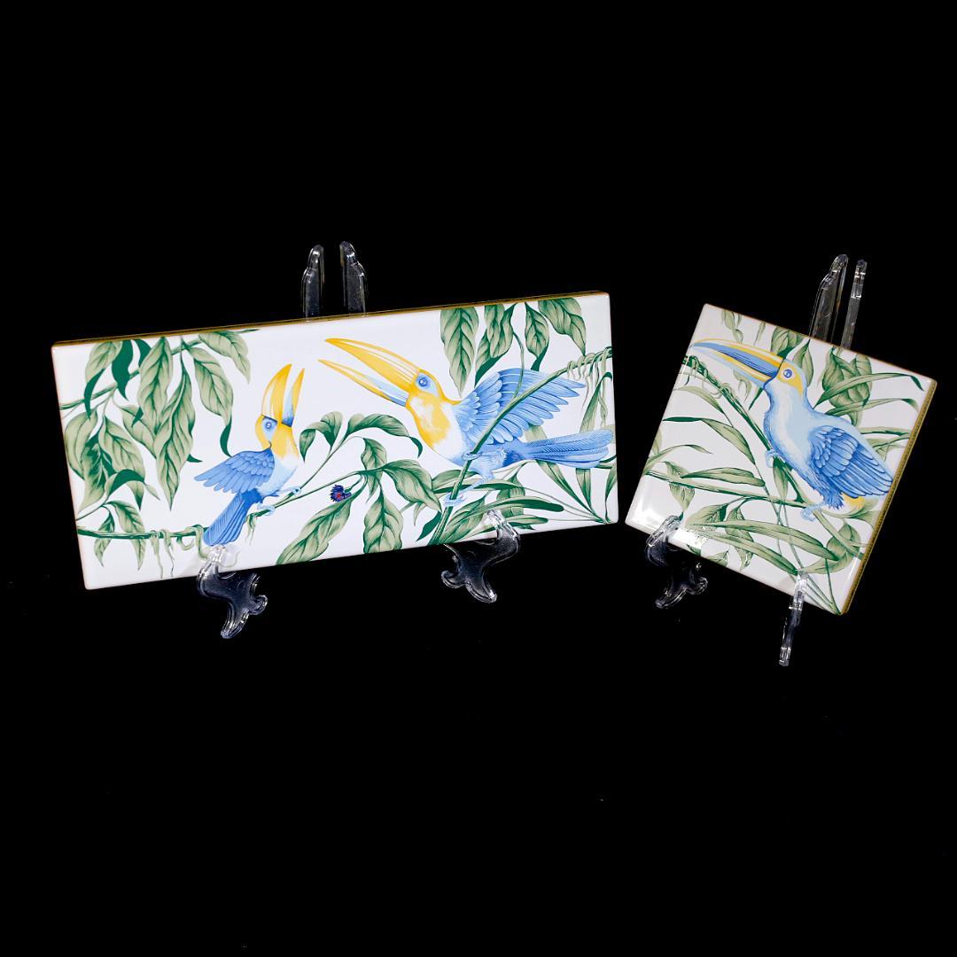 【極美品 送料込み】エルメス トゥカン 陶板画セット プラーク