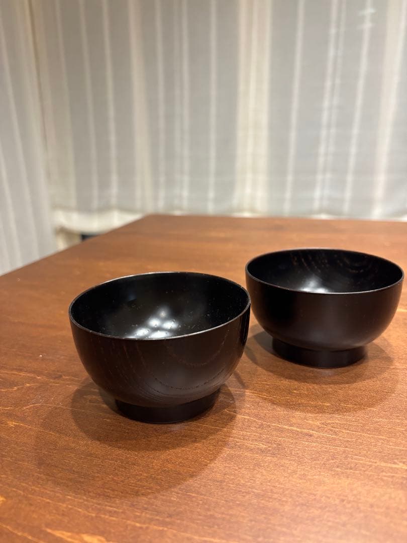 漆　お椀　黒　2つセット