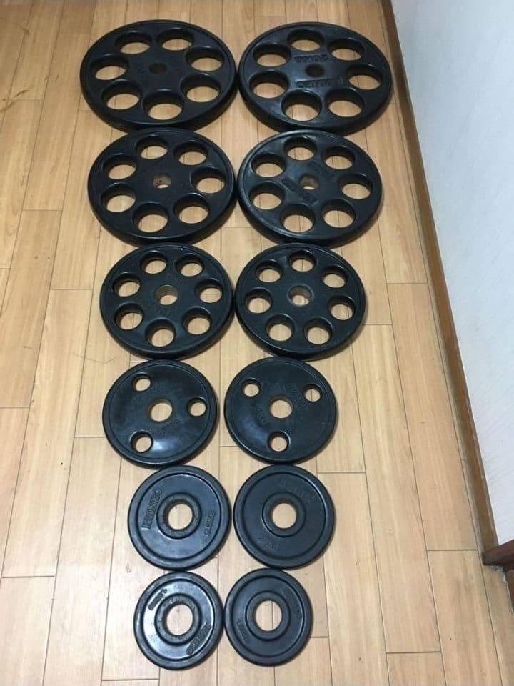 IVANKOイヴァンコ オリンピックプレートセット計107.5kg 穴径50mm