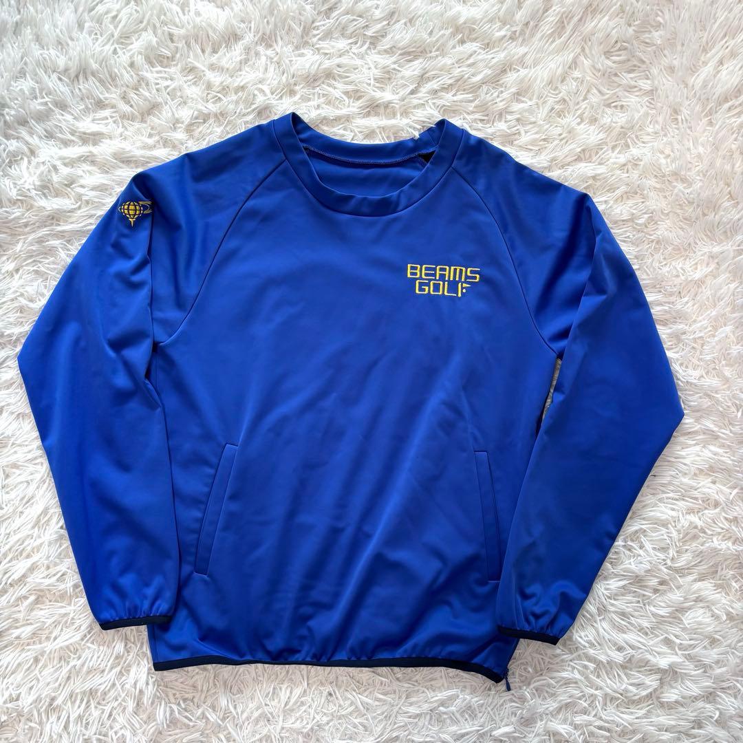 ビームスゴルフ スニード ブルゾン ブルー ゴルフウェア ワンポイント