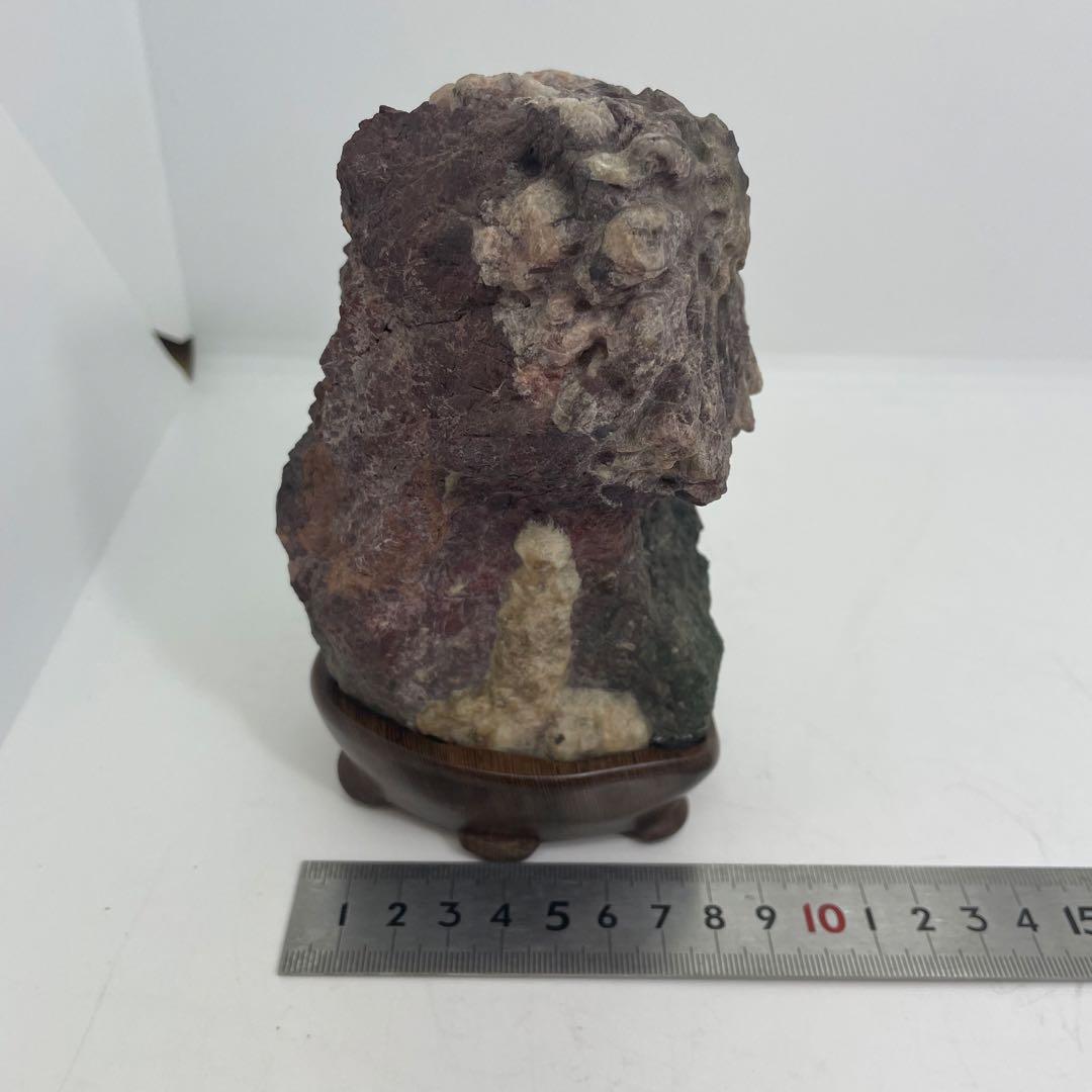 菊花石 置物 専用台付き 1,120ℊ