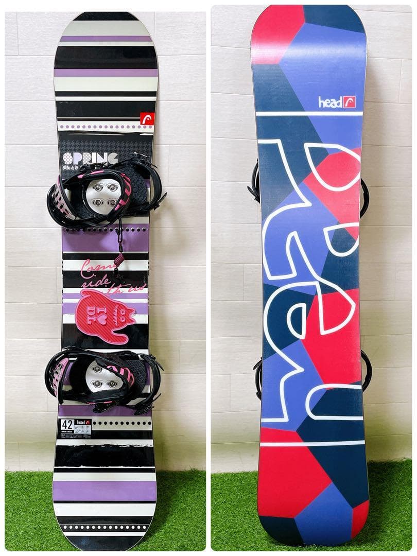 40【レディース3点・ブーツ未使用】HEAD 142cm ロッカー　FLUX M