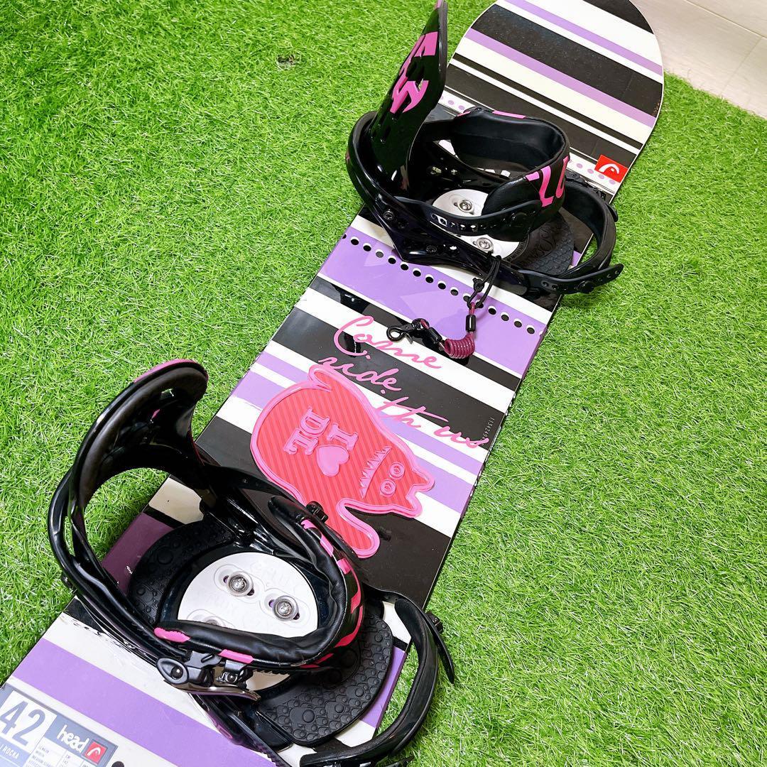 40【レディース3点・ブーツ未使用】HEAD 142cm ロッカー　FLUX M