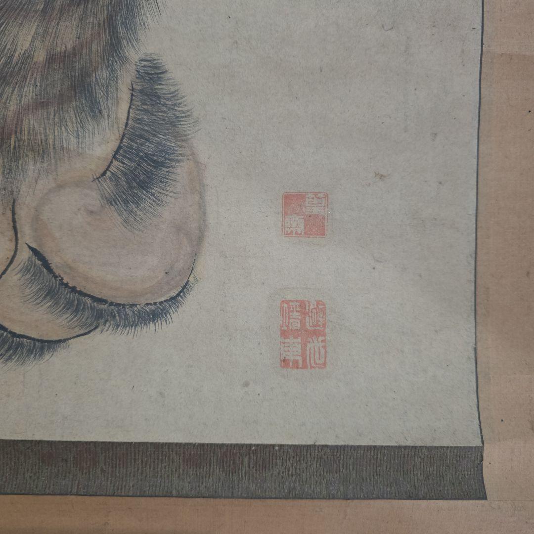 虎の掛軸 約幅67cm x 高さ1750cm