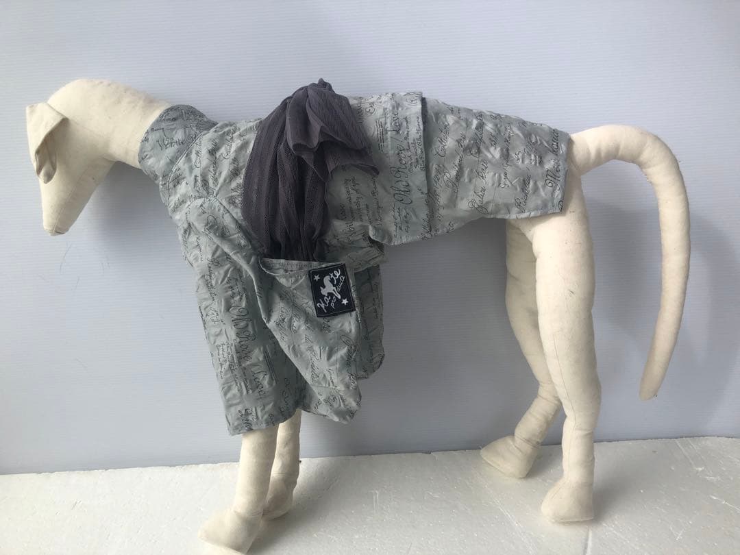 イタグレ　ウィペット　浴衣　グレー