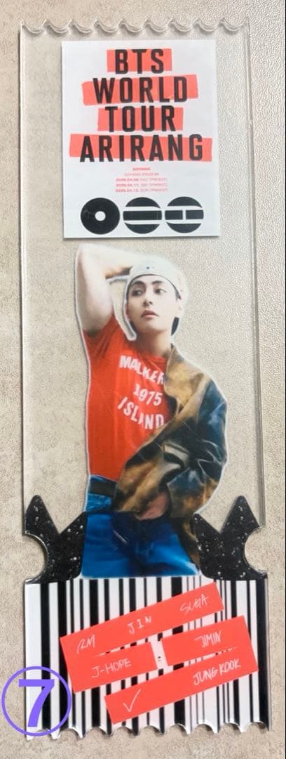 グテ、テテ、グクアクリルチケット