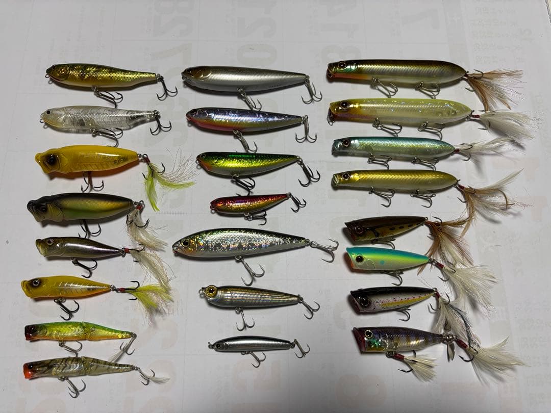 トップウォータープラグ纏め売り エバーグリーン メガバスetc