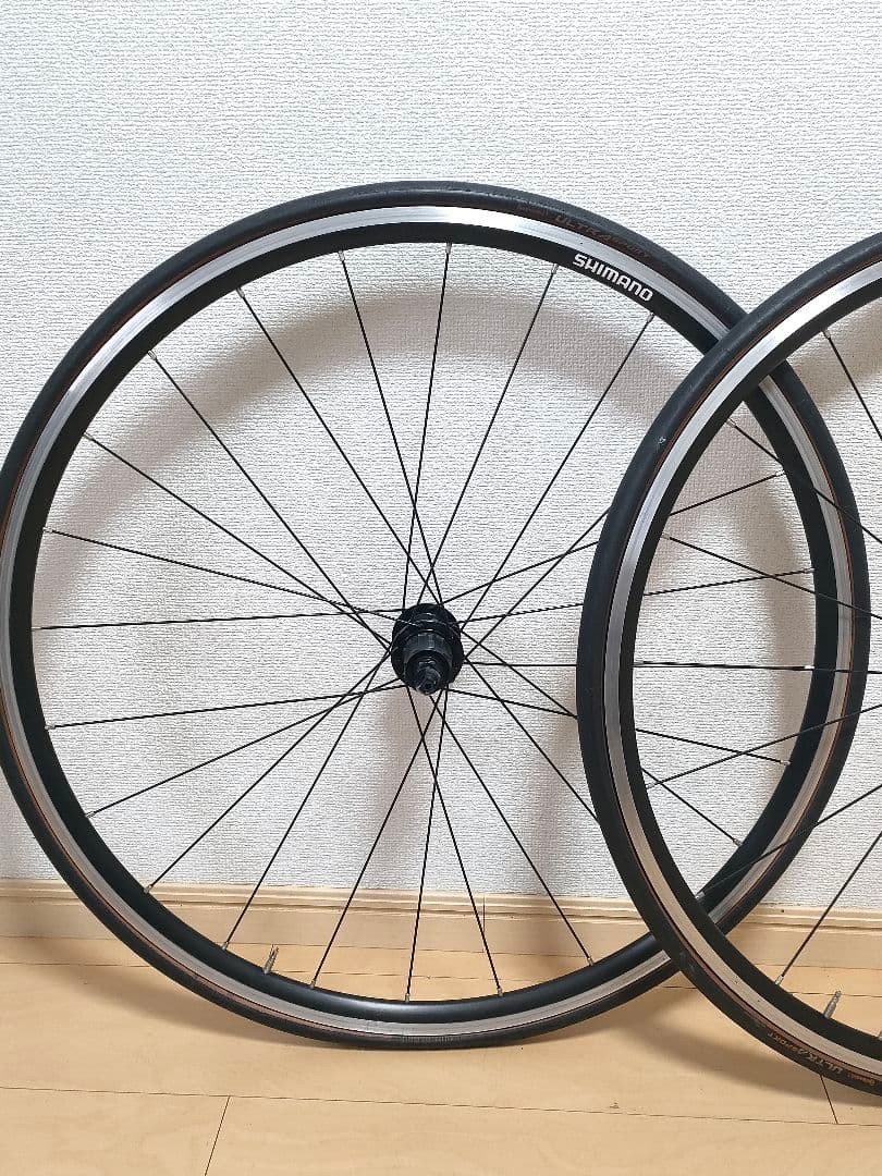 走行500キロ☆玉当たり調整済み シマノ wh-r 501ホイール 前後セット