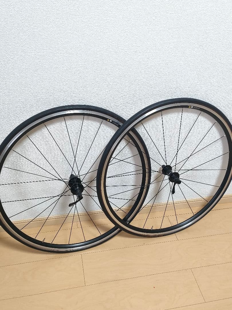 走行500キロ☆玉当たり調整済み シマノ wh-r 501ホイール 前後セット