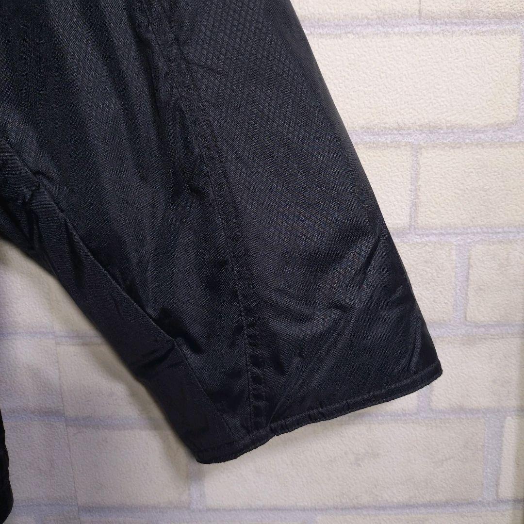 アディダス★00s ACミラン 刺繍ロゴ 中綿 ナイロンジャケット 黒 XL