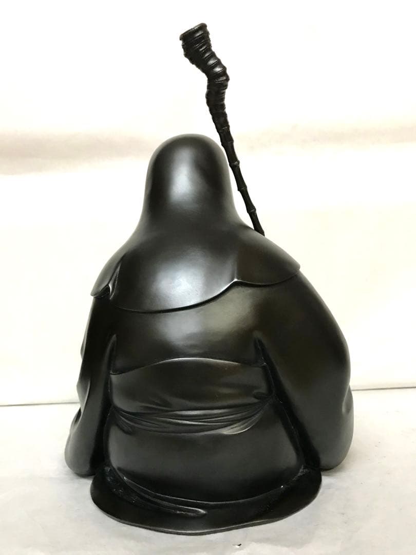 銅製:亀寿老人座像(原型:野上龍起氏)桐箱入