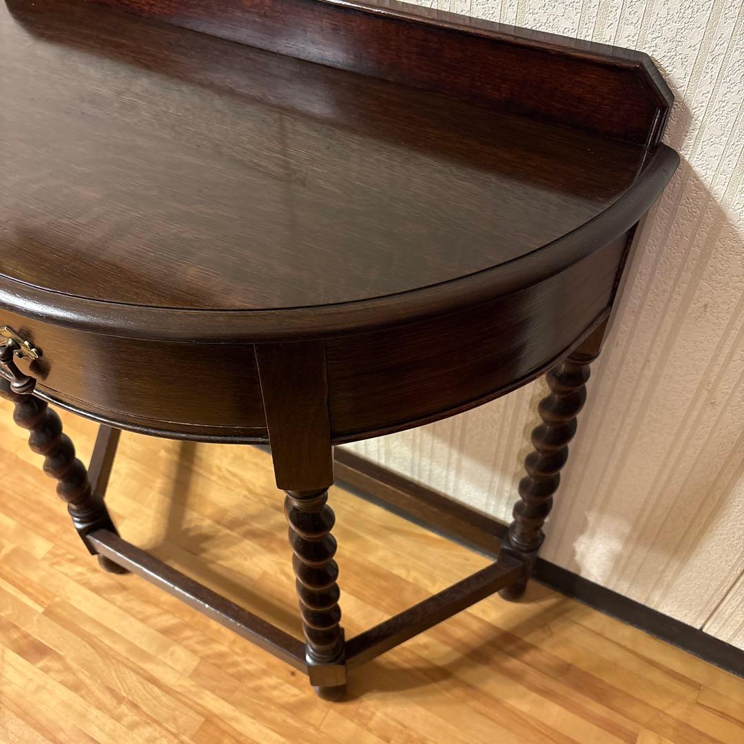 美品！良品イギリス アンティーク家具コンソールテーブル花台ダークブラウン 英国製