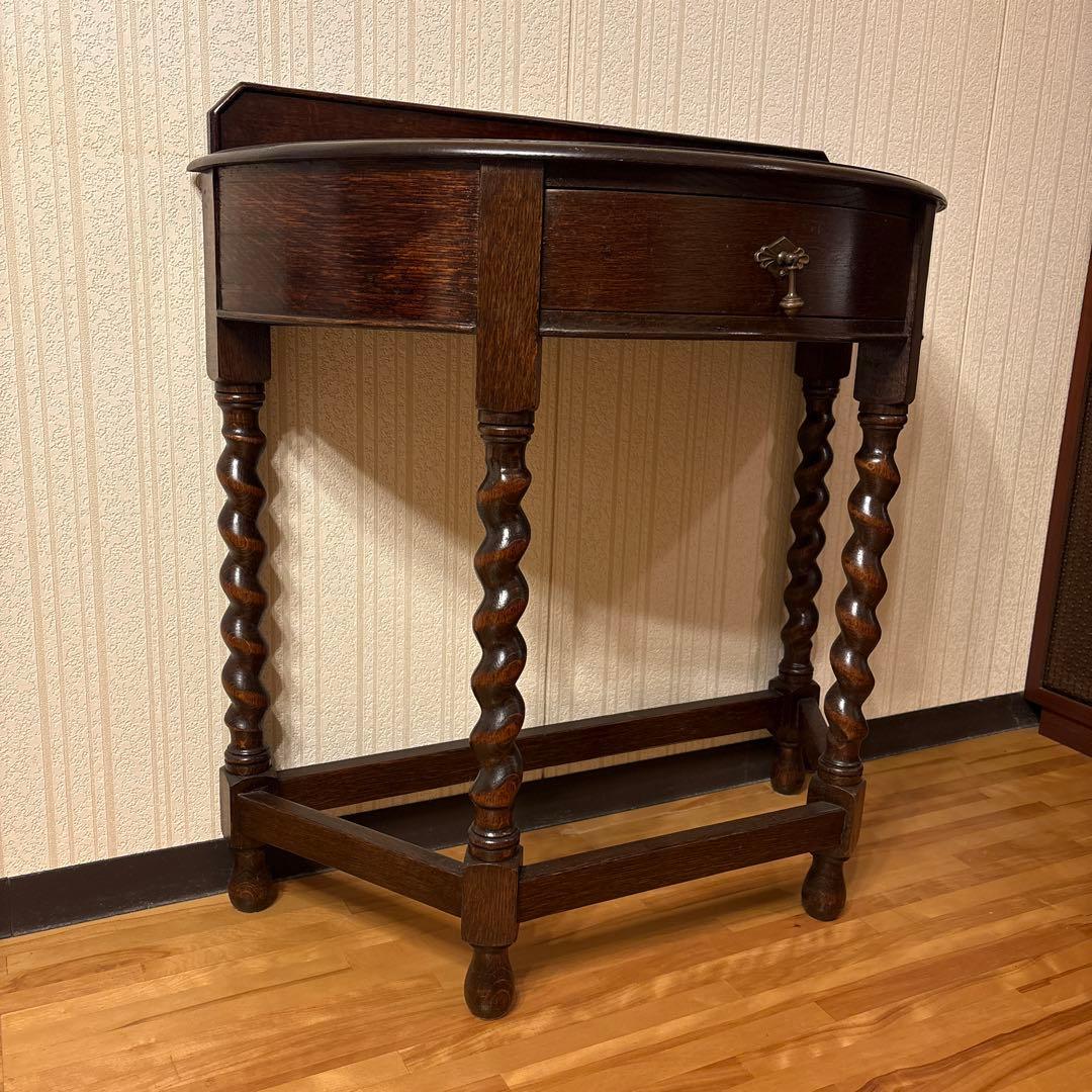 美品！良品イギリス アンティーク家具コンソールテーブル花台ダークブラウン 英国製