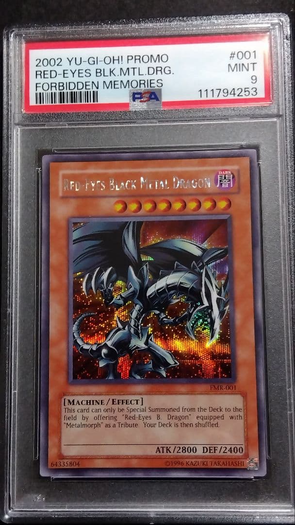【PSA9】「レッドアイズ ブラックメタルドラゴン」FMR シークレット 英語版