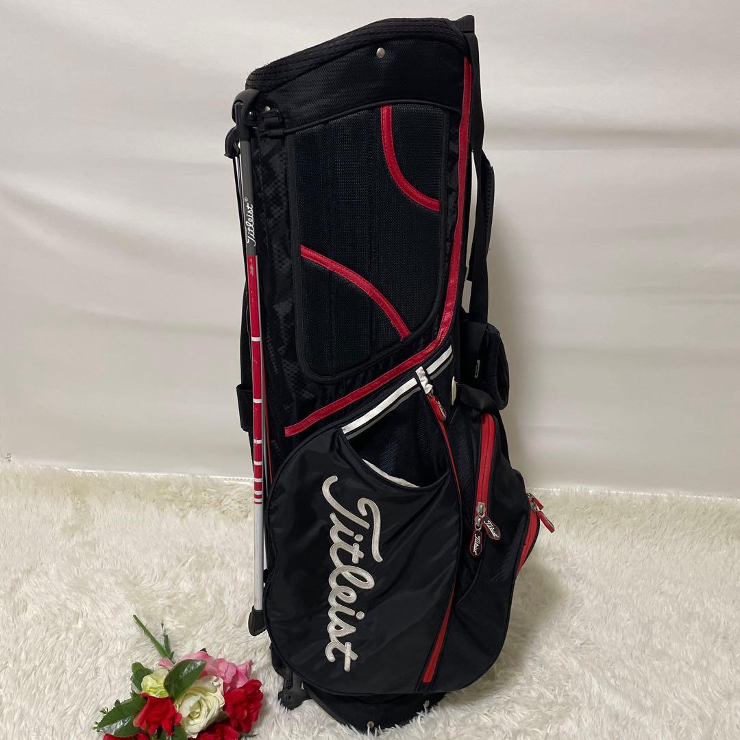 人気✨タイトリスト スタンド式キャディバッグ リュック フード付 軽量 機能性◯