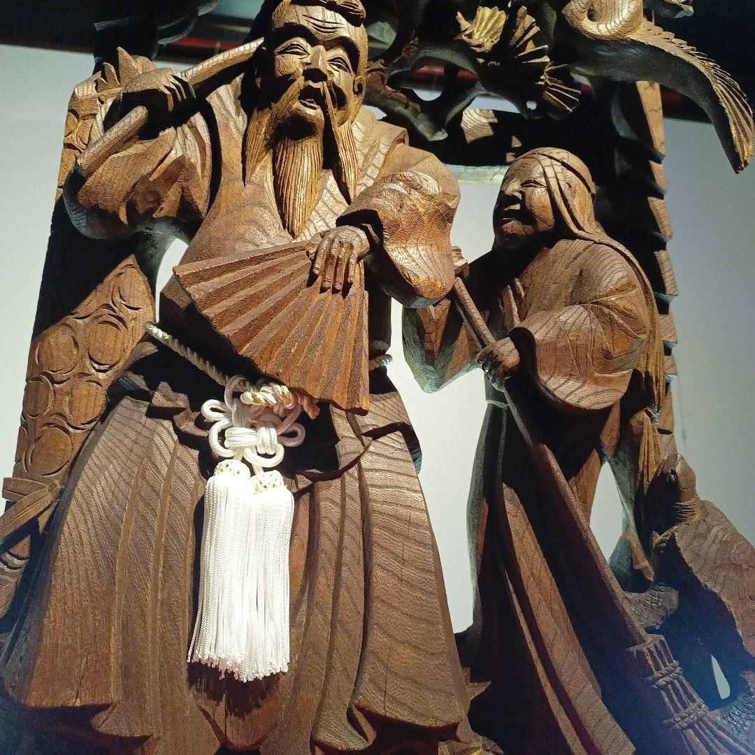 木彫り　縁起物　たかさご　彫刻　だんじり　寺院　仏閣　仏像　骨董品　アンティーク
