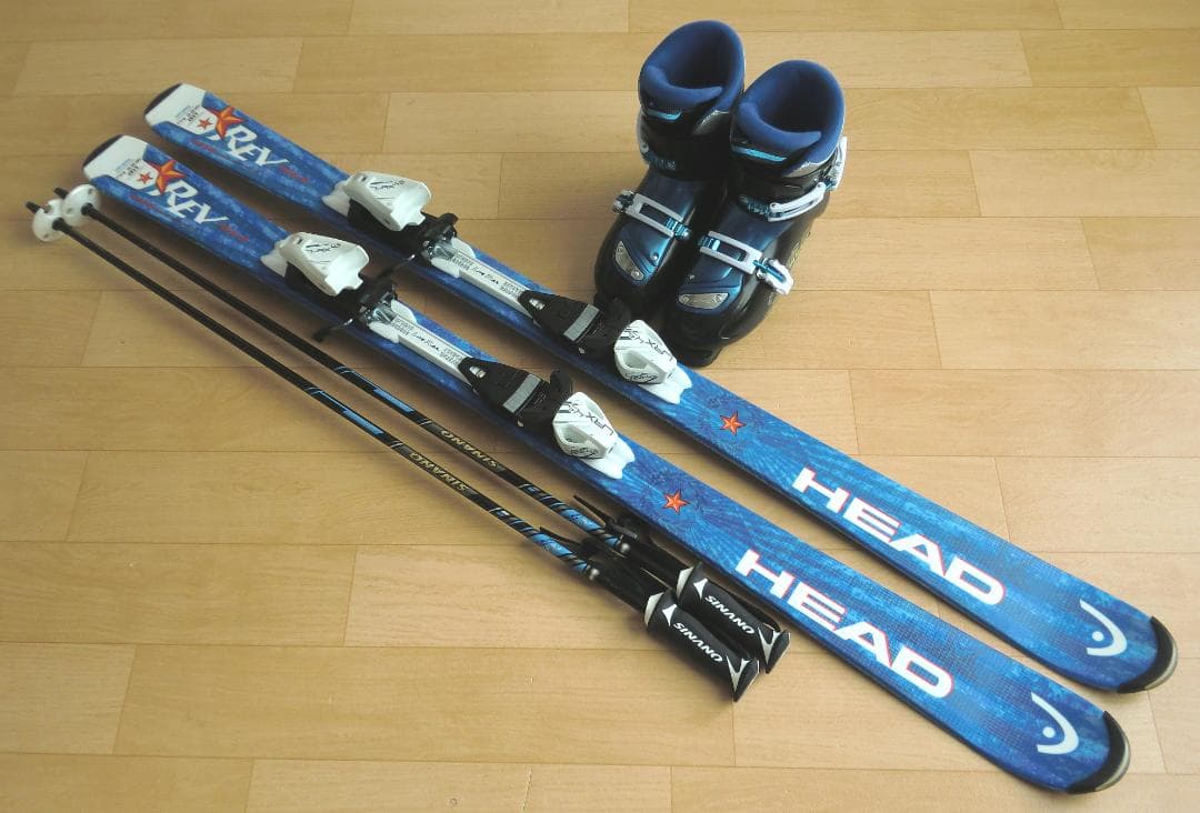 ■■送料無料■HEAD■ジュニア用スキーフルセット■板137靴24■WAX済■■