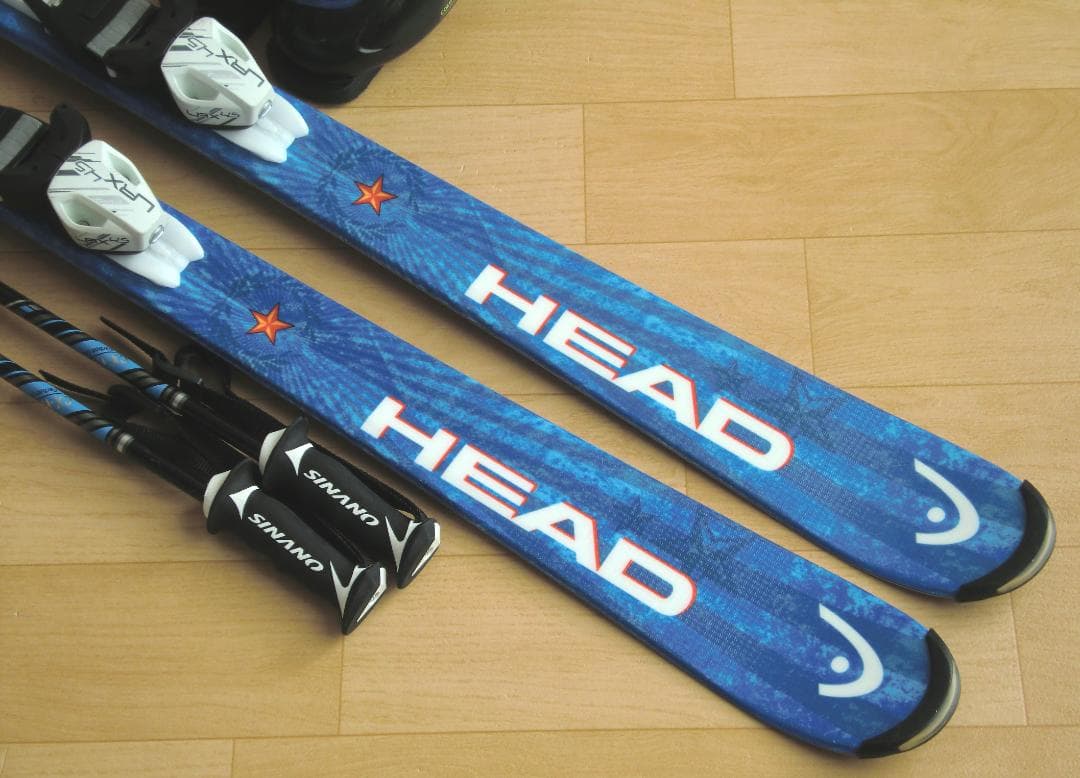 ■■送料無料■HEAD■ジュニア用スキーフルセット■板137靴24■WAX済■■