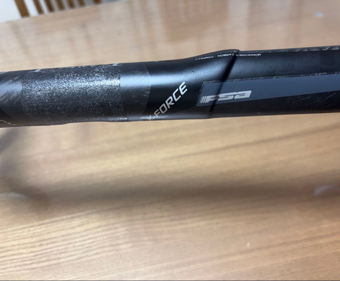 【美品】fsaK-forcecompactカーボンハンドル下ハンc-c幅:420