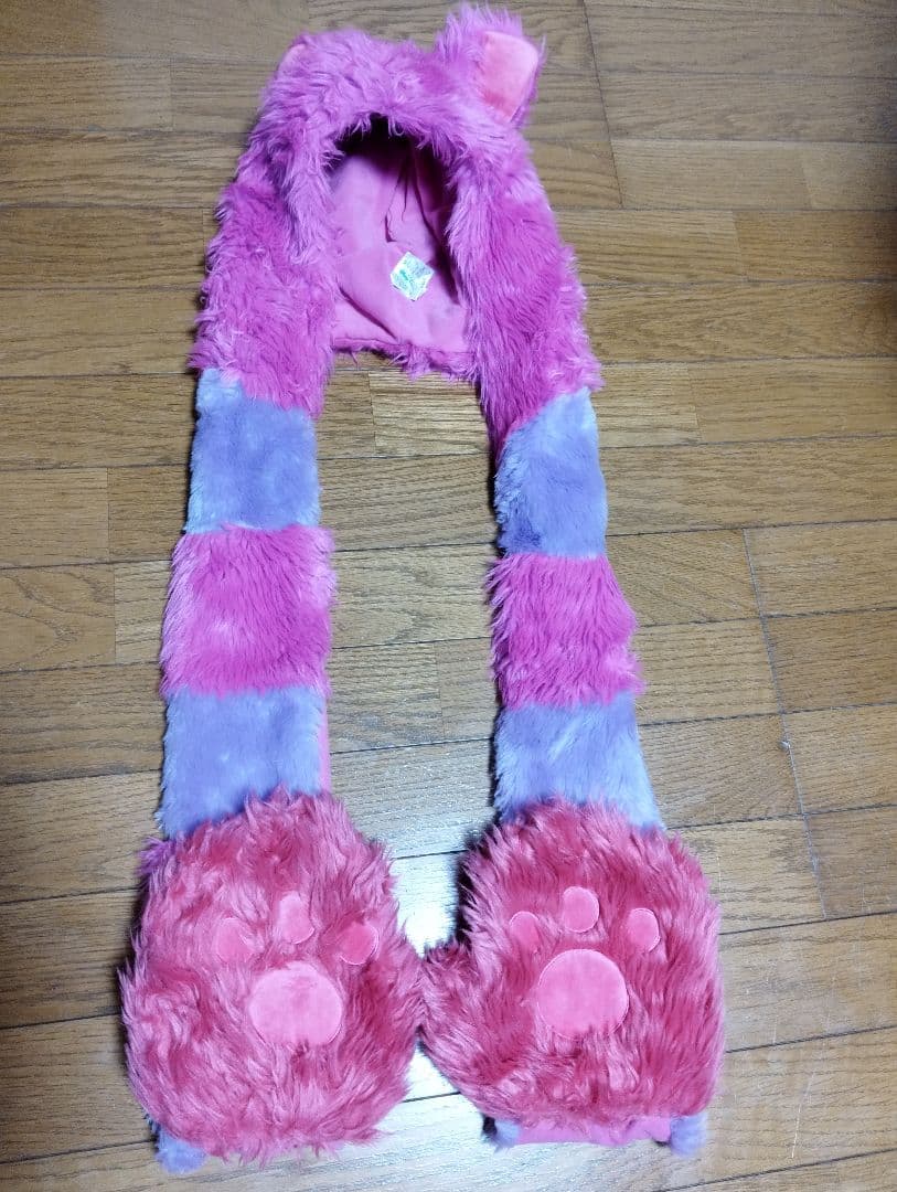 ディズニー　マフラー　マフラーファンキャップ チェシャ猫　サリー（美品）