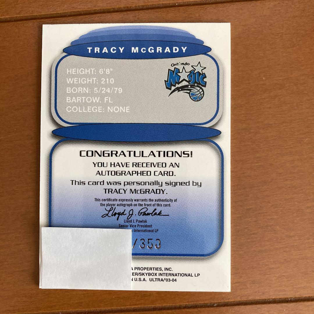 Tracy Mcgrady 350枚限定サインカード トレーシーマグレディー
