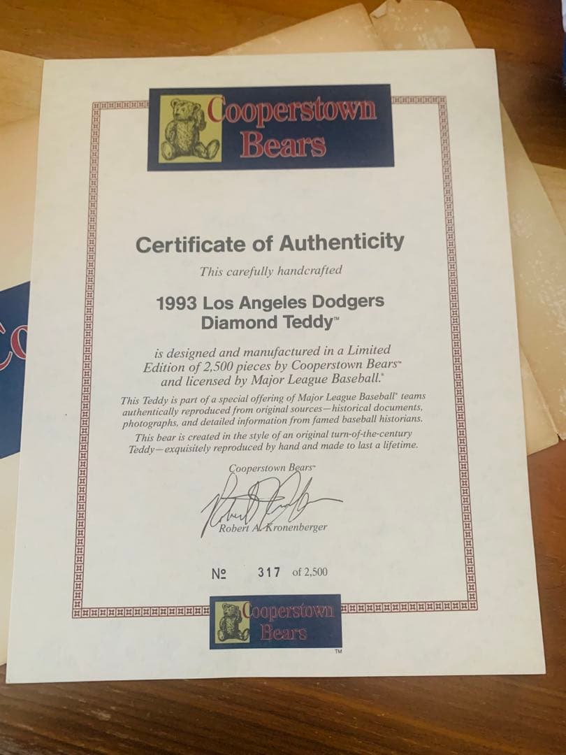 Los Angeles Dodgers ぬいぐるみ ベア 30cm
