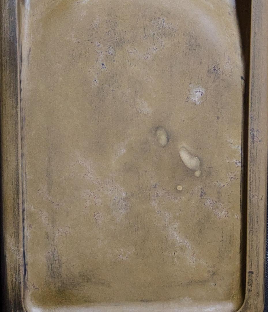 【澄泥硯　大型十吋　美しい鱔魚黄】◆加厚長方◆唐木箱◆蘇州霊巌山◆検→端渓・歙州