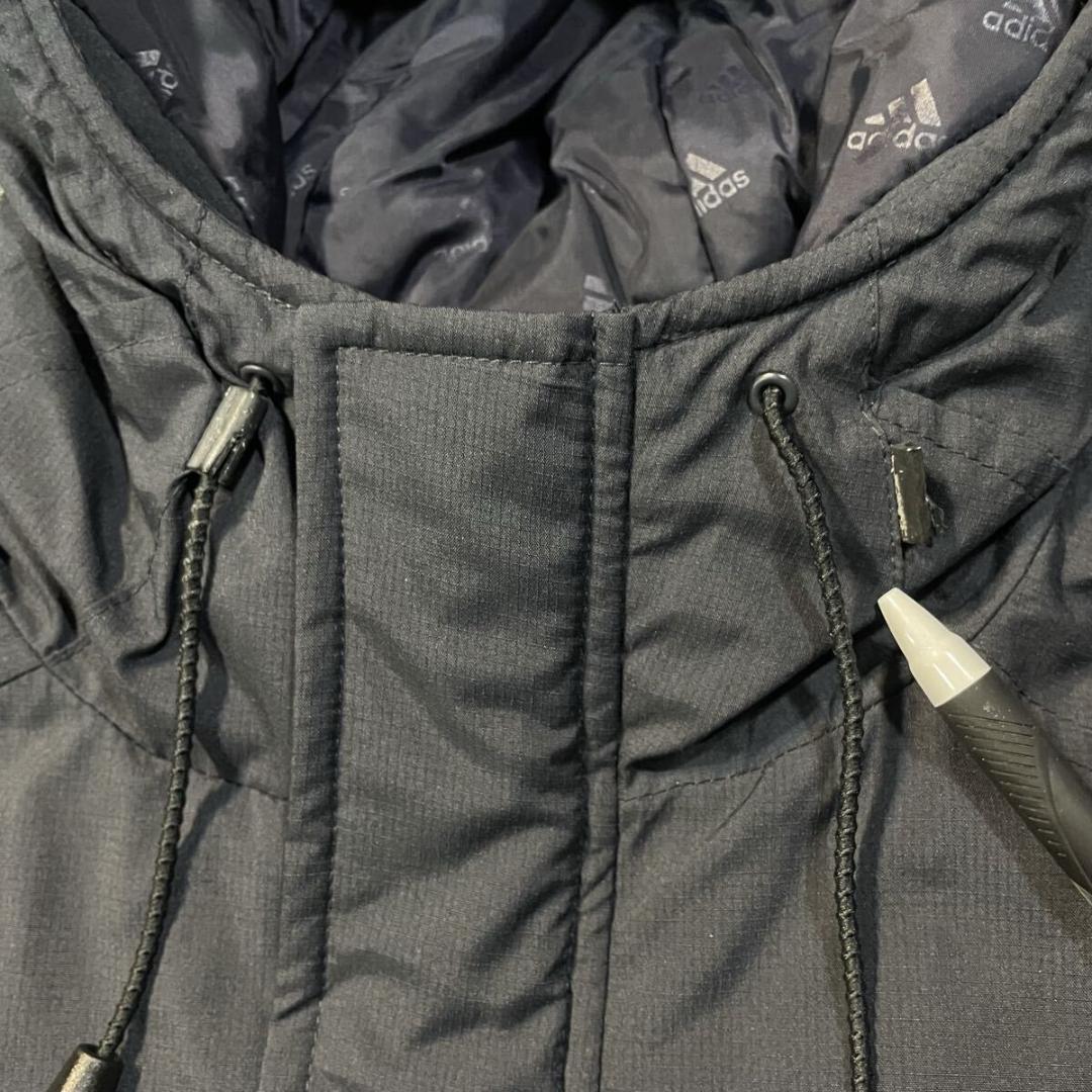 00s adidas パフォーマンスロゴ 刺繍 中綿 ベンチコート アディダス