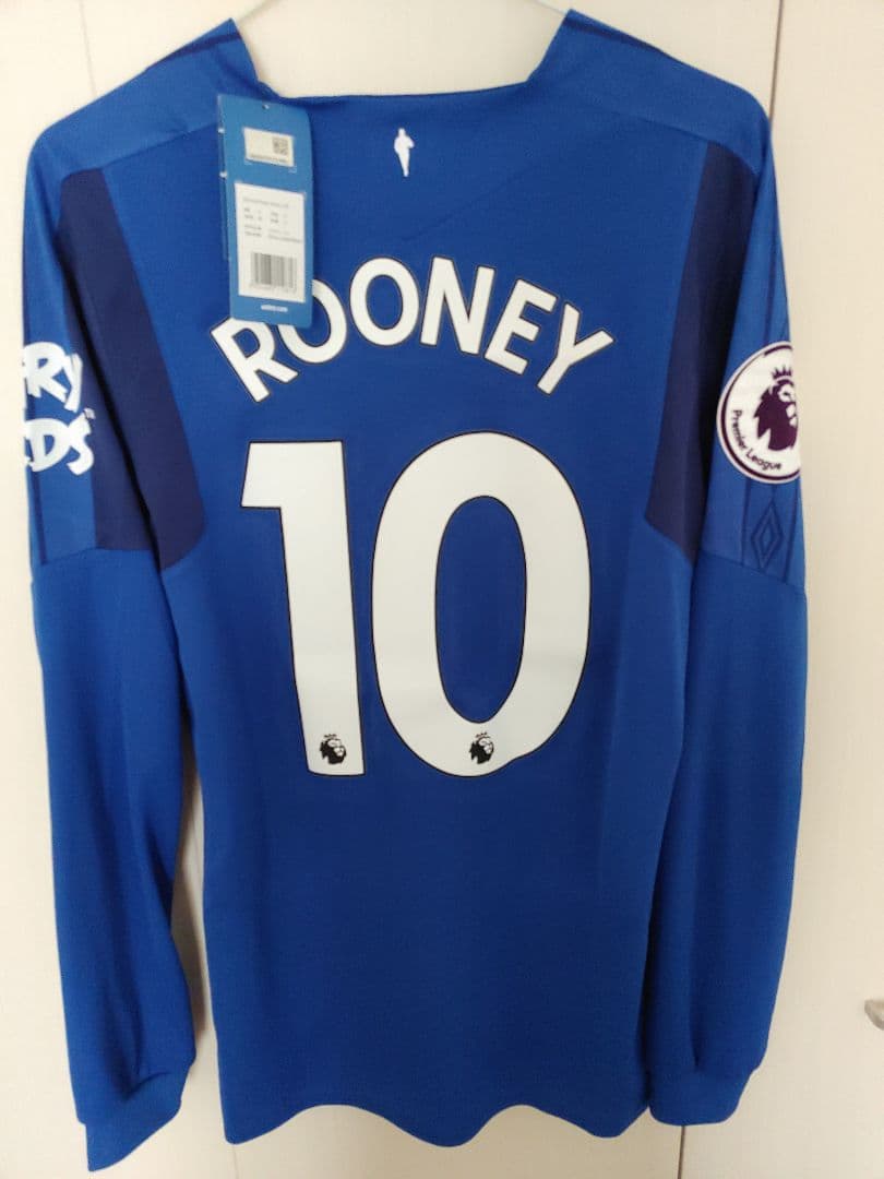 【未使用タグ付き】希少　エバートン　ルーニー　長袖ユニフォーム