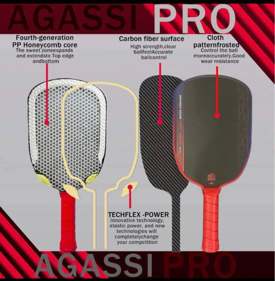 アガシ ヒートビジョン 16mm ピックルボールパドル