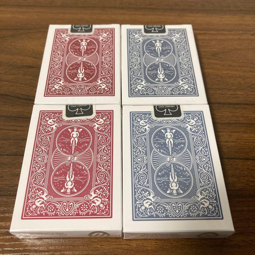 トランプ Bicycle Titanium Crimson Red Steel Blue