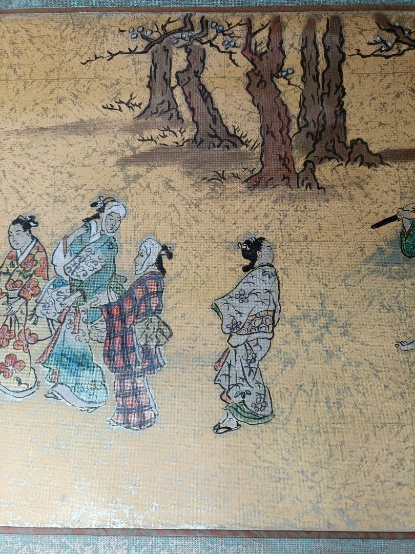 浮世絵 旅人の行列 光成