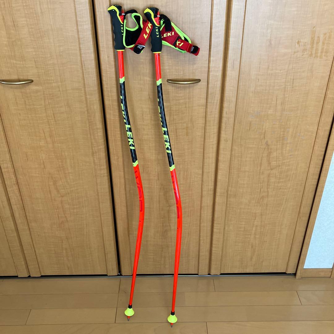 LEKI スキー用ストック オレンジ/ブラック