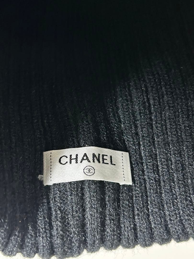 CHANEL ニットキャップ 黒　新品