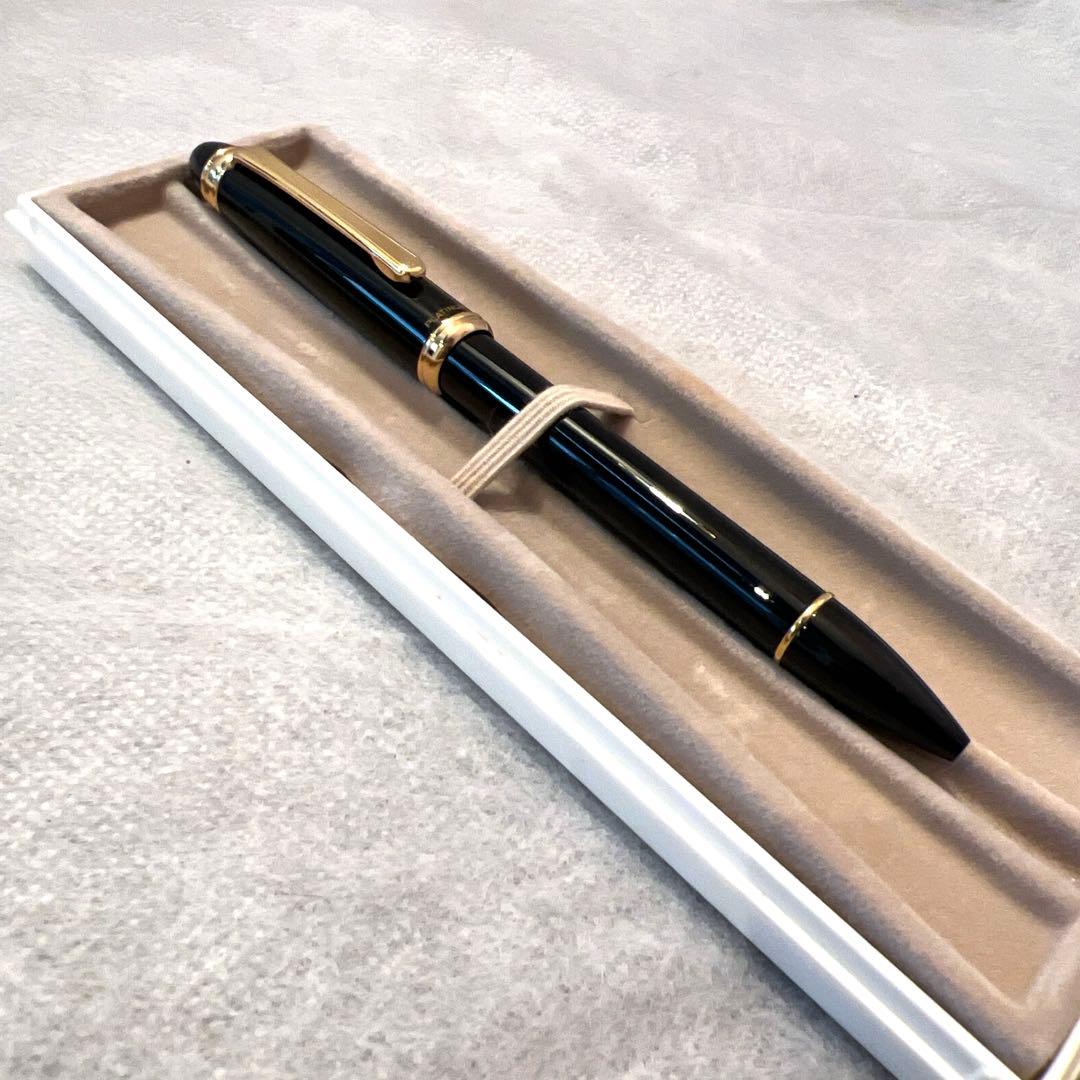 【美品】PLATINUMボールペン　黒×ゴールド