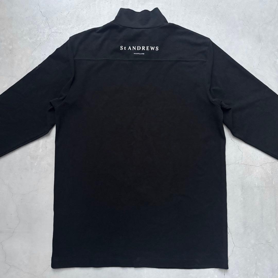 St ANDREWS セントアンドリュース ベア天竺ハーフジップハイネックシャツ