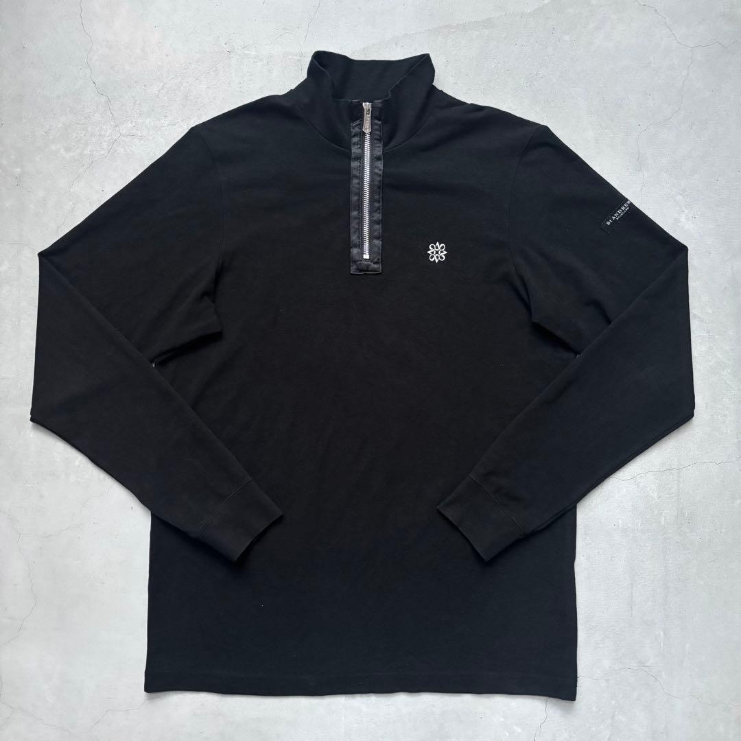St ANDREWS セントアンドリュース ベア天竺ハーフジップハイネックシャツ