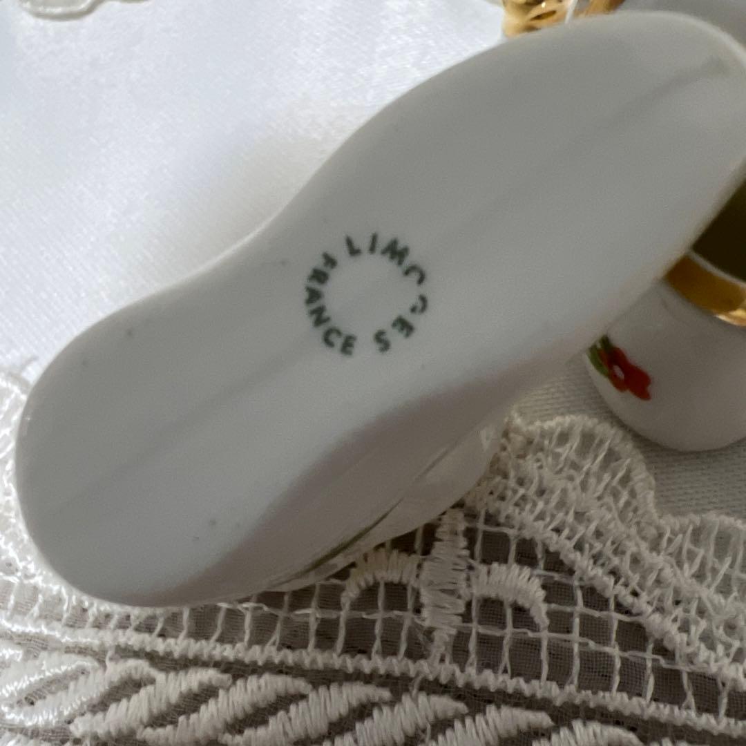 リモージュ　アンティーク　ミニチュア　ブーツ　２個セット